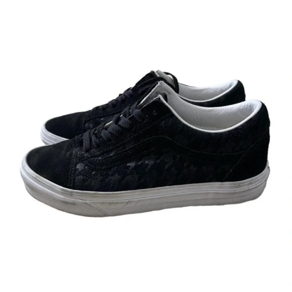 VANS Houndstoothembs Old School Black Sneakers Size 7 - Picture 7 of 13